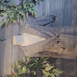 Plaid Mini Blazers Scort Dress Grey Never Worn Size Med
